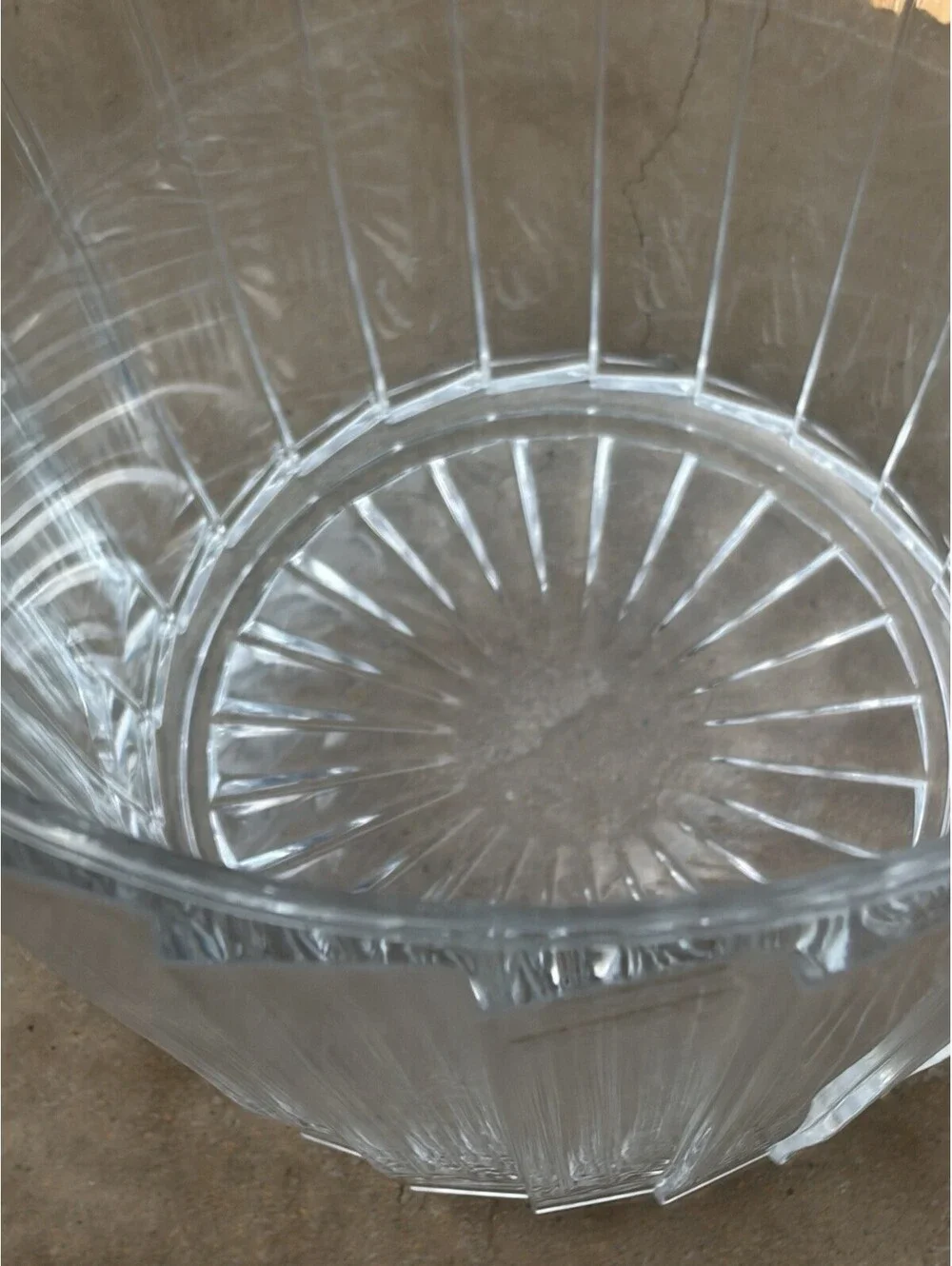 Imperial Glass Clear Ice Tub Champagne Bucket EUC